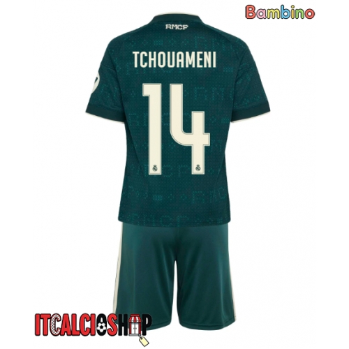 Real Madrid Aurelien Tchouameni #14 Seconda Maglia Bambino 2026-27 Manica Corta (+ Pantaloni corti)